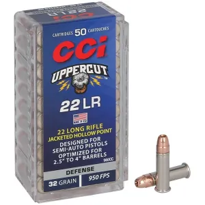 CCI Uppercut 22 LR 32gr Plated HP Ammo - Box of 50