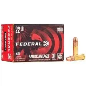 Federal American Eagle 22 LR 38gr Ball Ammo - Box of 40