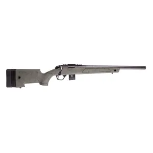 Bergara BMR-X 17 HMR Bolt Action Rimfire Rifle - 18" - Grn/Gry Bergara Tactical w/LOP - 1x 5rd, 1x 10rd Mags