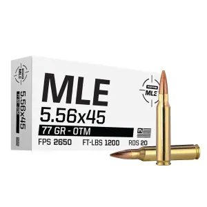 Norma MLE 5.56 NATO 77gr OTM Ammo - Box of 20