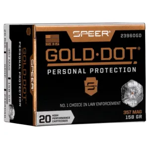 Speer Gold Dot 357 Magnum 158gr GDHP Ammo - Box of 20