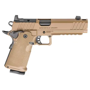 Springfield Armory DS Prodigy AOS Optic Ready 9mm 2011 Pistol - 5" - Coyote - 1x 17rd, 1x 20rd Mags