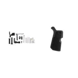 Expo Arms Mil-Spec Builder AR-15 Lower Parts Kit & Die Free Co Kung Fu Pistol Grip - Black