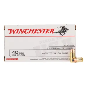 Winchester .40 S&W USA Personal Protection JHP 180gr Ammo - Box of 50