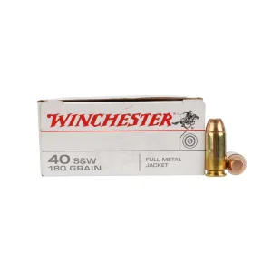 Winchester .40 S&W 180gr FMJ Ammo - Box of 50