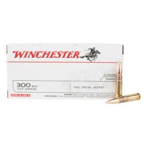 Winchester USA White Box 300 Blackout 147gr FMJ Ammo - Box of 20