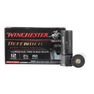 Winchester Defender 12 Gauge Slug and Buck Shot Combo Ammo - Box of 5