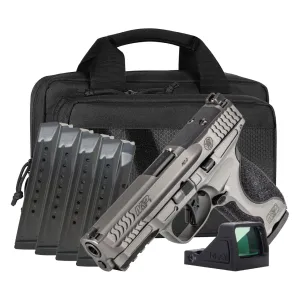 Smith & Wesson M&P 2.0 Metal Optic Ready 9mm Pistol with Viridian RFX11 - 4.25" - Tungsten Gray - 5x 17rd Mags