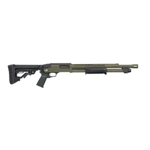 Mossberg 590R 12 Gauge Pump Action Shotgun - 18.5" Breacher Barrel - OD Green - 6 Round