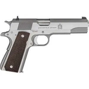 Springfield Armory Defender Mil-Spec .45 ACP 1911 Pistol - 5" - Stainless - 1x 7rd Mag