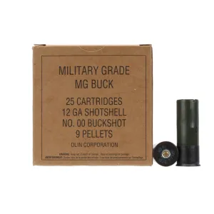 Winchester Military Grade 12ga 2.75" Buckshot #00 9 Pellets - Box of 25