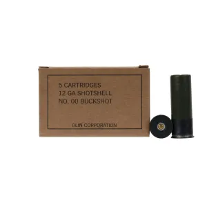 Winchester Military Grade 12ga 2.75" Buckshot #00 9 Pellets - Box of 5