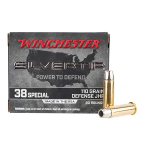 Winchester Super X Silvertip 38 Special 110gr Hollow Point Ammo - Box of 20