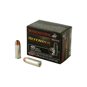 Winchester Defender 45 Colt 225gr Bonded JHP Ammo - Box of 20