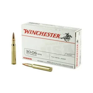 Winchester USA White Box 30-06 Springfield 147gr FMJ Ammo - Box of 20