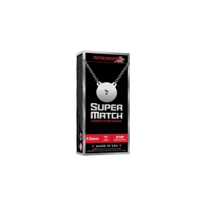 Winchester Super-Match 5.56 NATO 77gr BTHP Ammo - Box of 20