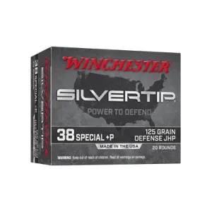 Winchester Silvertip 38 Special +P 125gr JHP Ammo - Box of 20