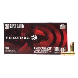 Federal Ammunition 30 Super Carry 100gr FMJ Ammo - Box of 50