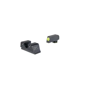 Trijicon HD XR Suppressor/Optic Height Night Sight Set MOS Rear - Yellow Front Outline - For Glock 42/43/43X/48 MOS
