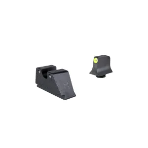 Trijicon HD XR Suppressor/Optic Height Night Sight Set MOS Rear - Yellow Front Outline - Fits Glock 17/19/22/23/24/26/27/31/34/45