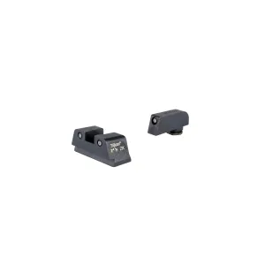 Trijicon Suppressor/Optic Height MOS Sight Set - Black Front/Rear with Green Lamps - For Glock 42/43/43X/48 MOS