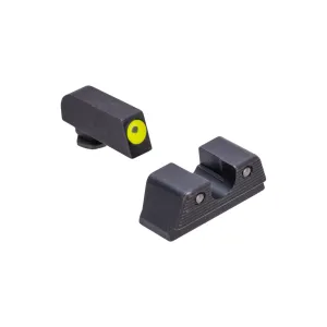 Trijicon HD Night Sight Set MOS Rear - Yellow Front Outline - For Glock 42/43/43X/48
