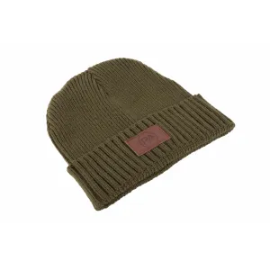 PA Gear Green Acrylic Knit Beanie With Leather Patch