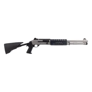 Benelli LE M4 12GA Shotgun - Telescoping Stock, Ghost Ring Night Sights, Multi Rail - 18.5" - Titanium Cerakote - QUALIFIED INDIVIDUALS ONLY