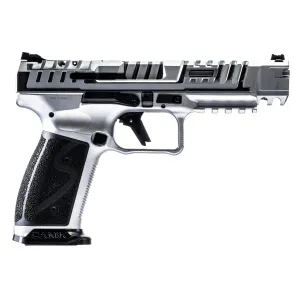 Canik SFX Rival-S Optic Ready 9mm Pistol With Steel Frame - 5.0" - Silver - 2x 18rd Mags