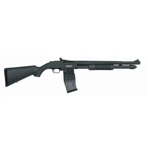 Mossberg 590M Mag-Fed Pump Action 12 Gauge Shotgun with Heat Shield - Black - 18.5"