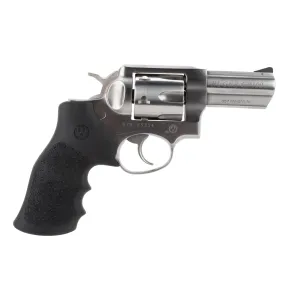 Ruger GP100 Standard .357 Magnum 6-Round Revolver - Stainless - Hogue - 3"