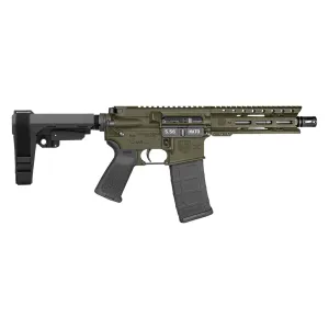 Diamondback Firearms DB-15 5.56 NATO AR-15 Pistol with SBA3 Brace - 7" - OD Green