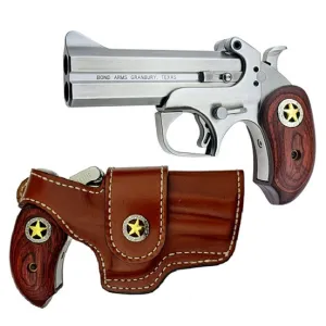 Bond Arms Rustic Ranger 410 Bore/.45 Colt Derringer - 4.25" - Silver - 2 Round