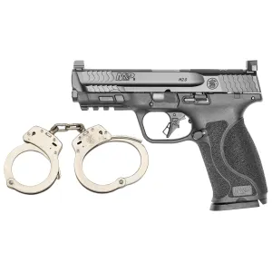 Smith & Wesson M&P 2.0 Compact 9mm Pistol - 10 Round MA Compliant - 4.25" - With FREE S&W M100 Nickel Handcuffs - QUALIFIED INDIVIDUALS ONLY