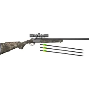 Traditions Crackshot XBR Rifle - 16.5"(.22LR) & 20"(.27CAL) - Blued - Camo Stock Veil Wideland Camo