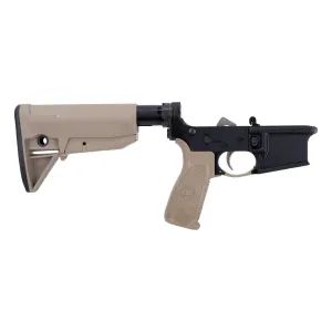 Bravo Company Manufacturing AR-15 Lower Receiver with Mod 1 SOPMOD Stock - Complete Lower - FDE