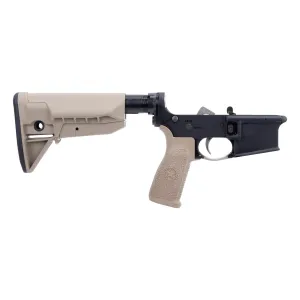 Bravo Company Manufacturing AR-15 Lower Receiver with Mod 0 SOPMOD Stock - Complete Lower - FDE
