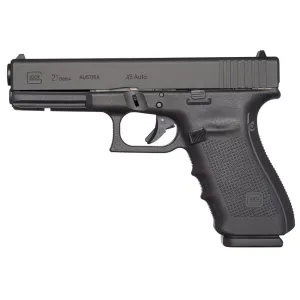 GLOCK Blue Label G21 Gen4 .45 ACP Pistol - Steel Sights Black