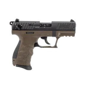 Walther P22 Military .22 LR Rimfire Pistol - 3.4" - OD Green - 2x 10rd Mags