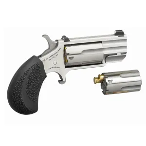 North American Arms Pug .22 LR Single Action Revolver - 1" Heavy Barrel - Stainless - 5rd