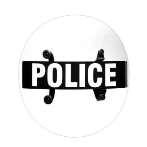 Monadnock 5200602 Non-Ballistic Riot Shield - Round w/ Police Decal - 24"x; 0.150"