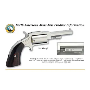 North American Arms Sheriff Handgun 22lr/22mag - 2 1/2" - Stainless
