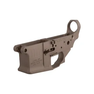 Sons of Liberty Gun Works / Forward Controls Design Billet Ambi AR-15 Lower Receiver - FDE Anodized