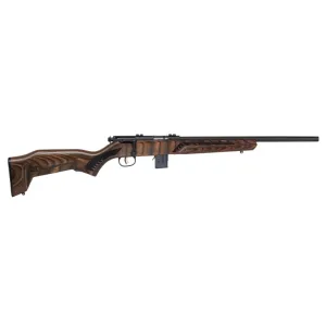 Savage Arms 93 Minimalist Bolt Action Rifle 22 Magnum - 18" - Matte Blue - Brown Stock