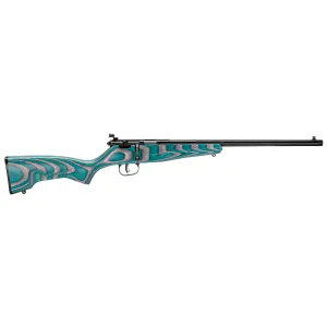 Savage Arms Rascal Minimalist Single Shot Rifle 22 LR - 16.125" - Teal/Gray Stock