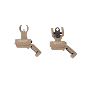Troy Industries Offset Sight Set - HK Front and Round Rear - FDE