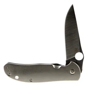 Spyderco Gayle Bradley Advocate 3.49" Folding Knife - Plain Edge - Titanium