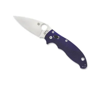 Spyderco Manix 2 - Satin-Plain-Dark Blue-G-1-