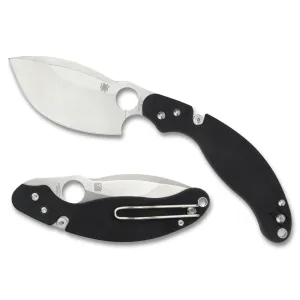 Spyderco Parata 3.41" Folding Knife - Plain Edge - G-10 Black