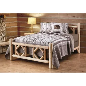 CASTLECREEK Diamond North American Cedar Log Bed King